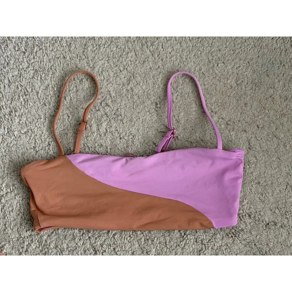 L*Space Ari Bikini Top & Dani Bikini Bottom Swimwear Set Rosebud Putty Women's S